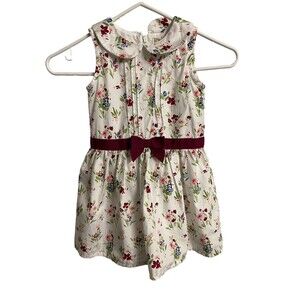 Hope & Henry Dress Girls Size 4  Organic Cotton Sleeveless Peter Pan Collar